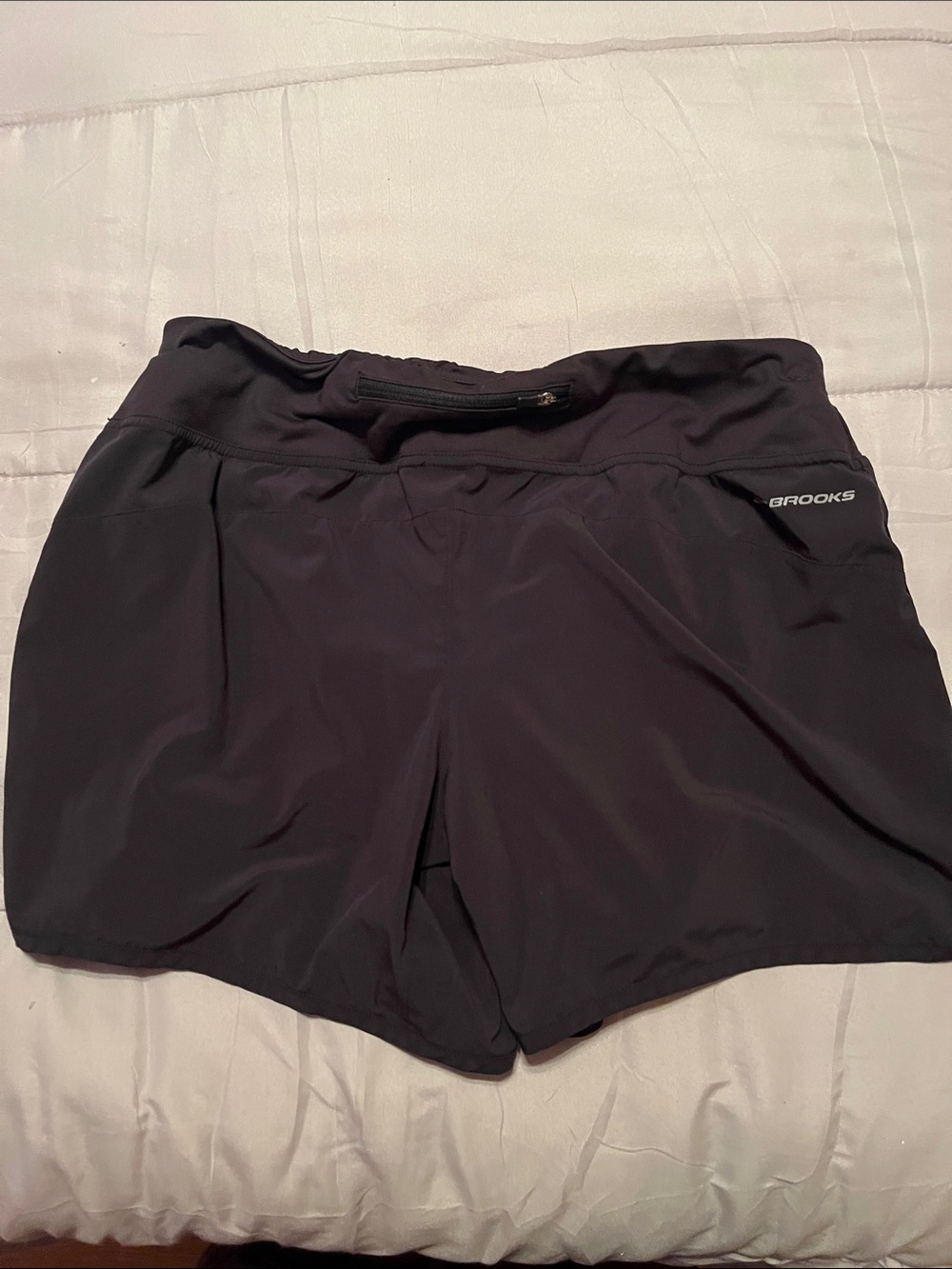 Brooks Black Short-Length Athletic Running Shorts